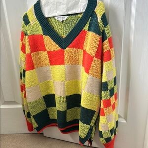 Colorful & Comfy Checkered Sweater